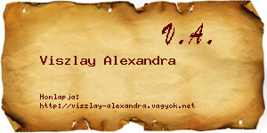 Viszlay Alexandra névjegykártya