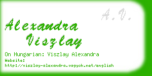 alexandra viszlay business card